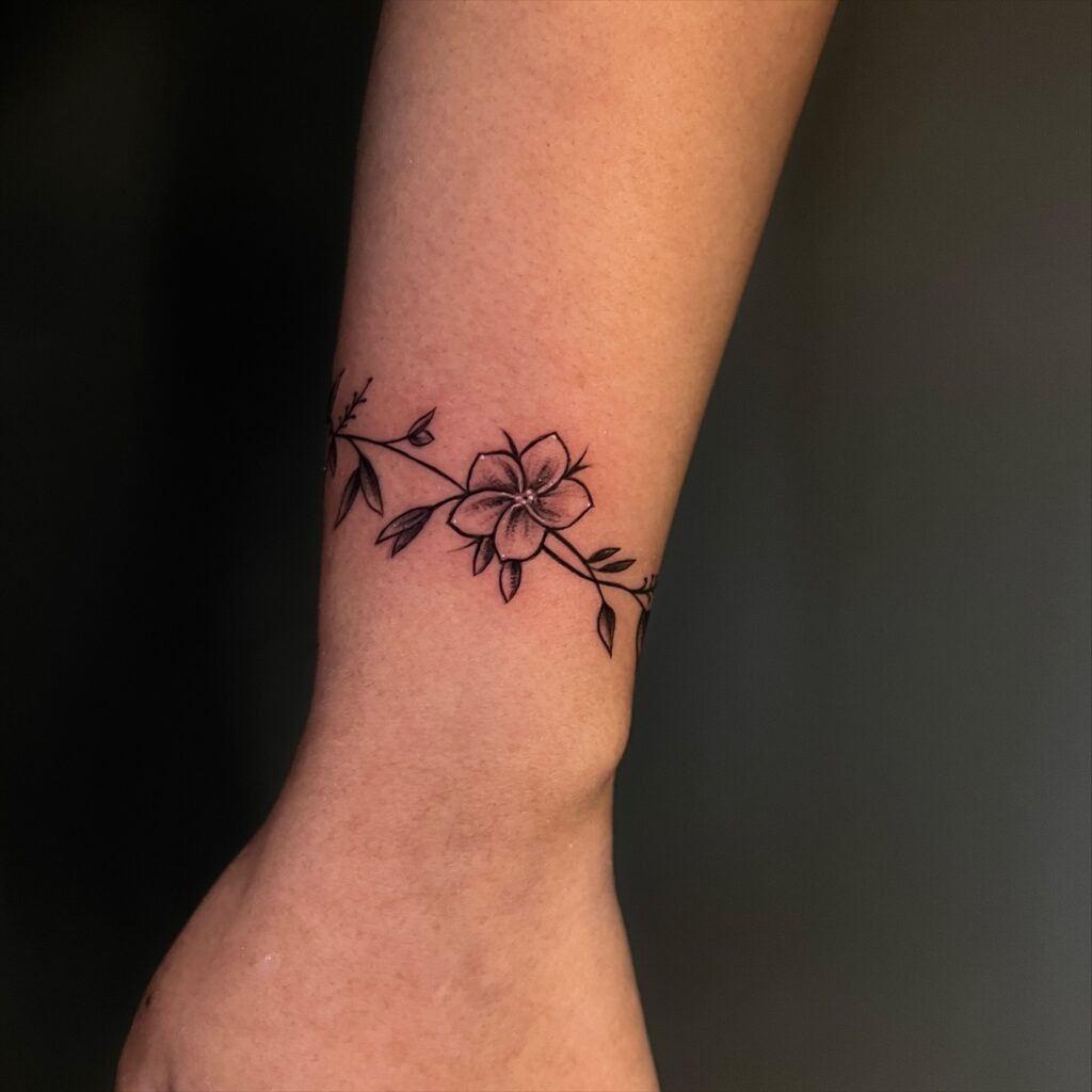 Blossom Garland Wrist Tattoo Tattoo Design