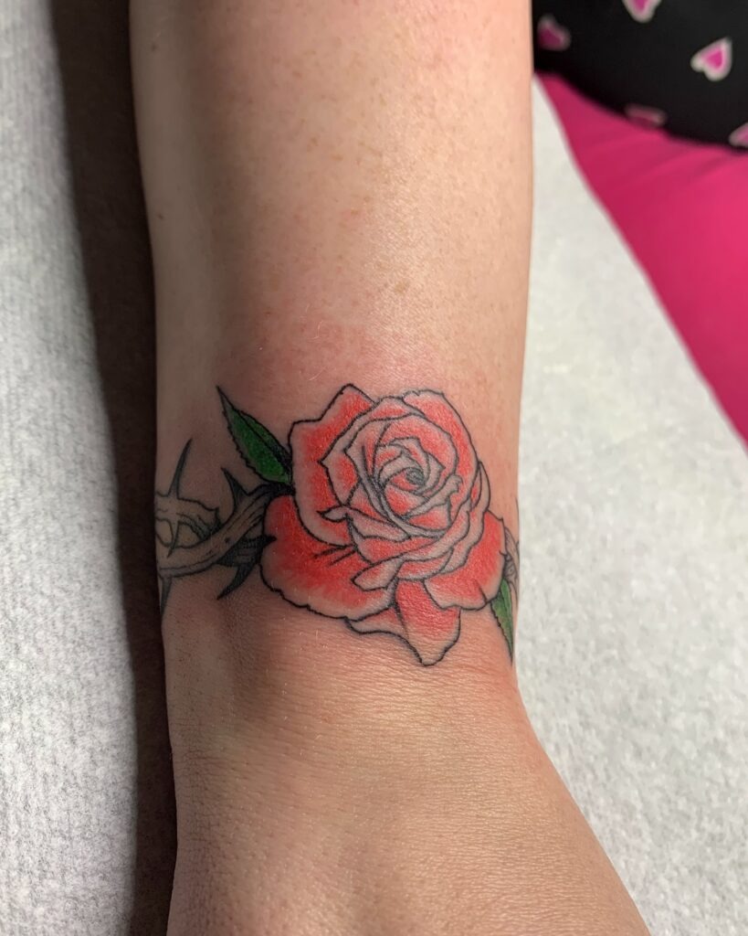 Classic Rose and Thorn Bracelet Tattoo Tattoo Design