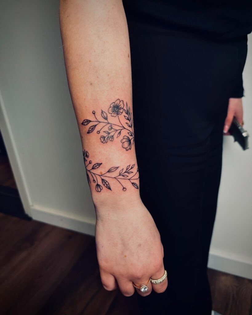 Floral Vine Bracelet Tattoo Tattoo Design