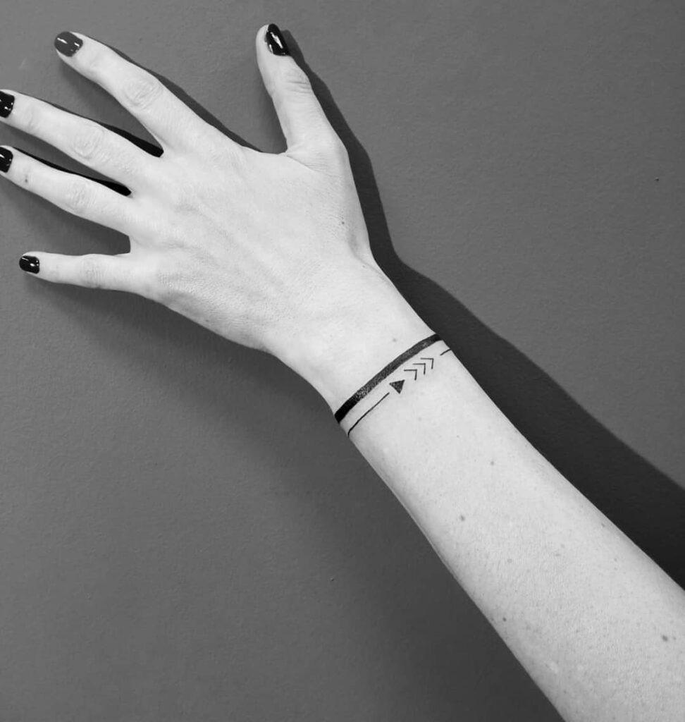 Geometric Arrow Band Bracelet Tattoo Tattoo Design