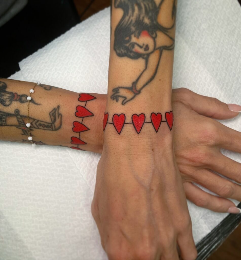 Heart Bracelet Wrist Tattoo Tattoo Design