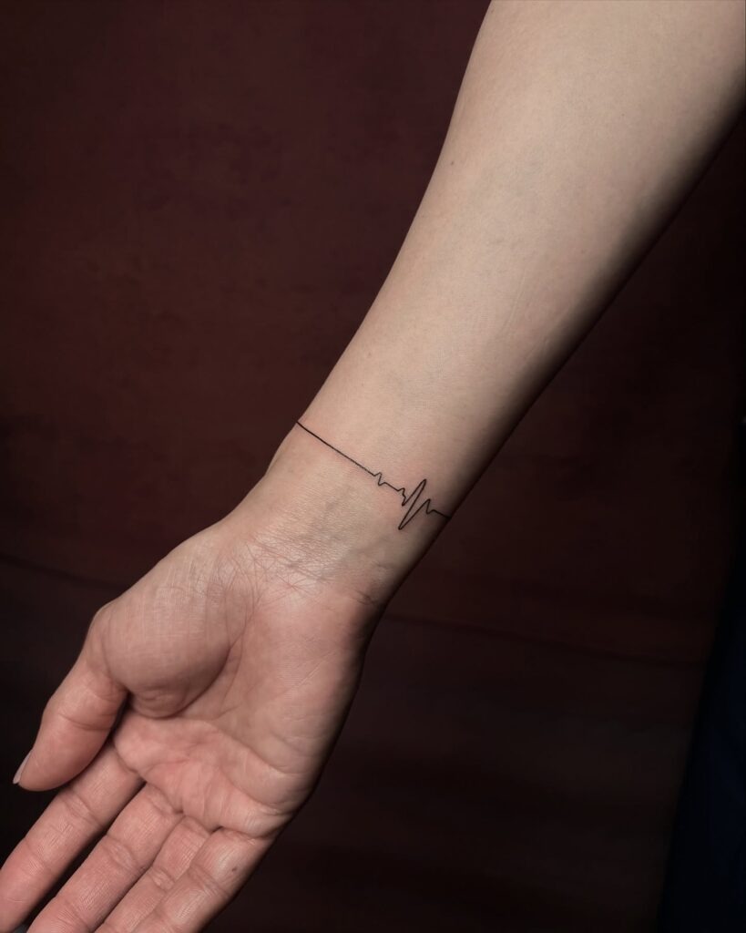 Heartbeat Line Bracelet Tattoo Tattoo Design