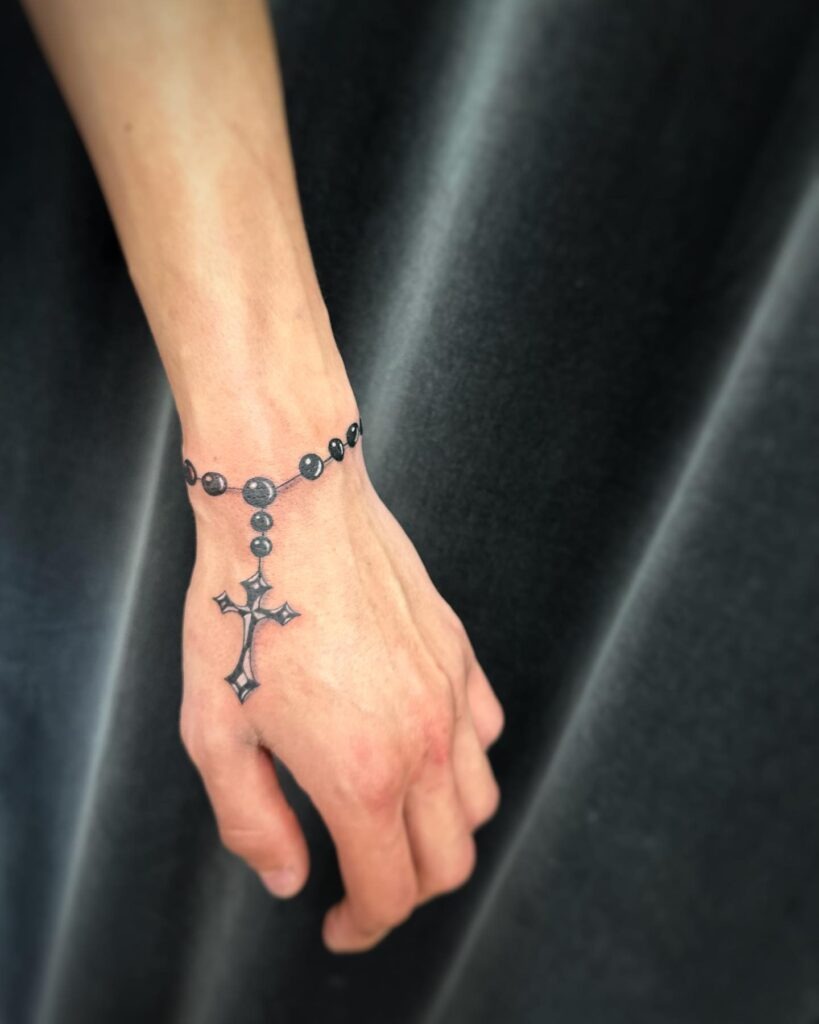Rosary Bead Bracelet Tattoo Tattoo Design