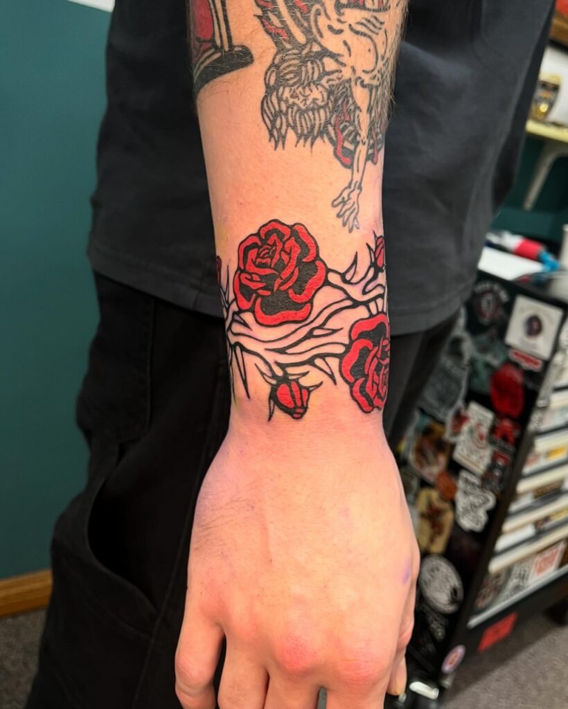 Rose and Thorns Bracelet Tattoo Tattoo Design