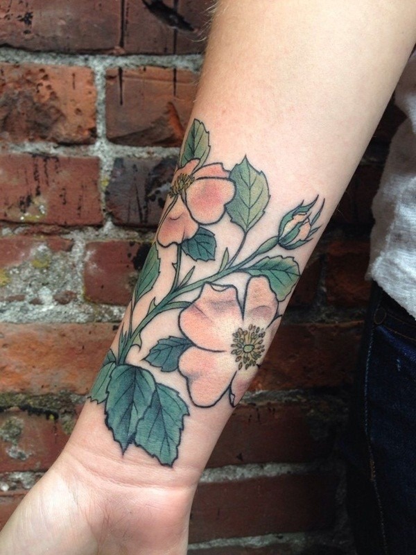 A beautiful flower wrist tattoo Tattoo Design