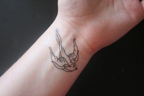 A dove wrist tattoo Tattoo Design