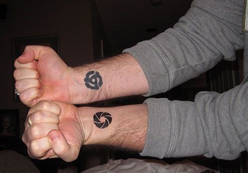 A great rounded Wrist tattoo on a guy Tattoo Design