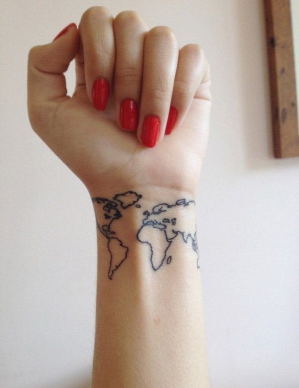A maps wrist tattoo Tattoo Design