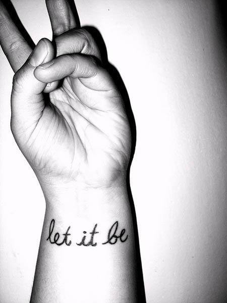 A simple, words wrist tattoo Tattoo Design