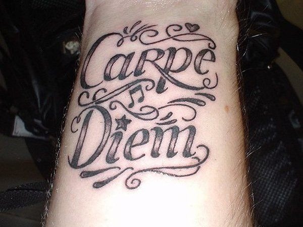 Carpe Diem wrist tattoo Tattoo Design