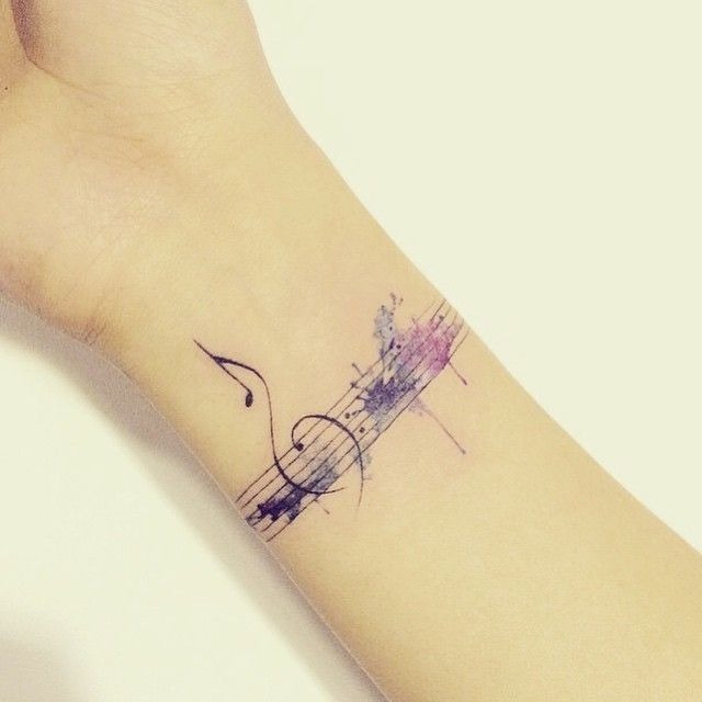 Musical notes wrist tattoo Tattoo Design