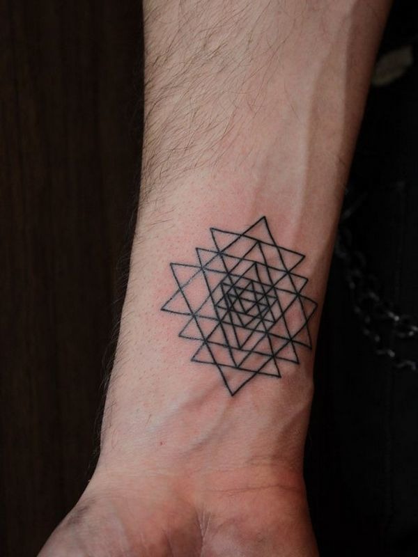 The Infinity interlocking Triangle Wrist Tattoo Tattoo Design