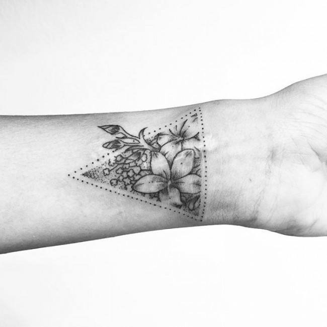 The Secret of life Triangle Wrist Tattoo Tattoo Design