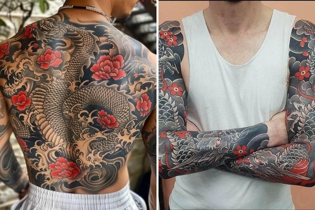 27 Bold Yakuza Tattoo Ideas Featuring Japanese Style Dragons And Irezumi Art Featured Lookbook Collage