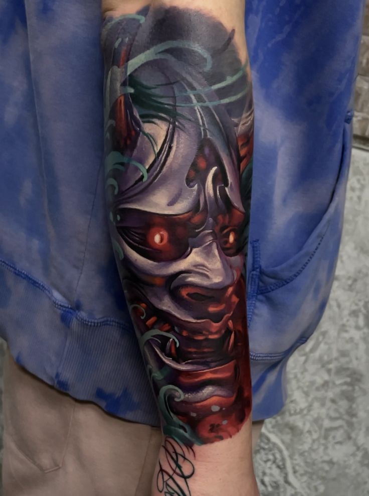 Samurai Skull Forearm Tattoo Tattoo Design