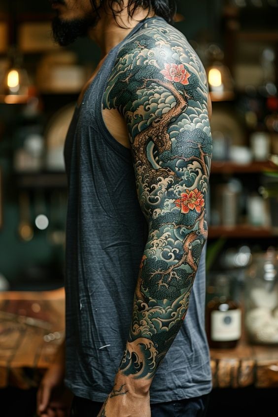 Samurai Warrior Sleeve Tattoo Tattoo Design