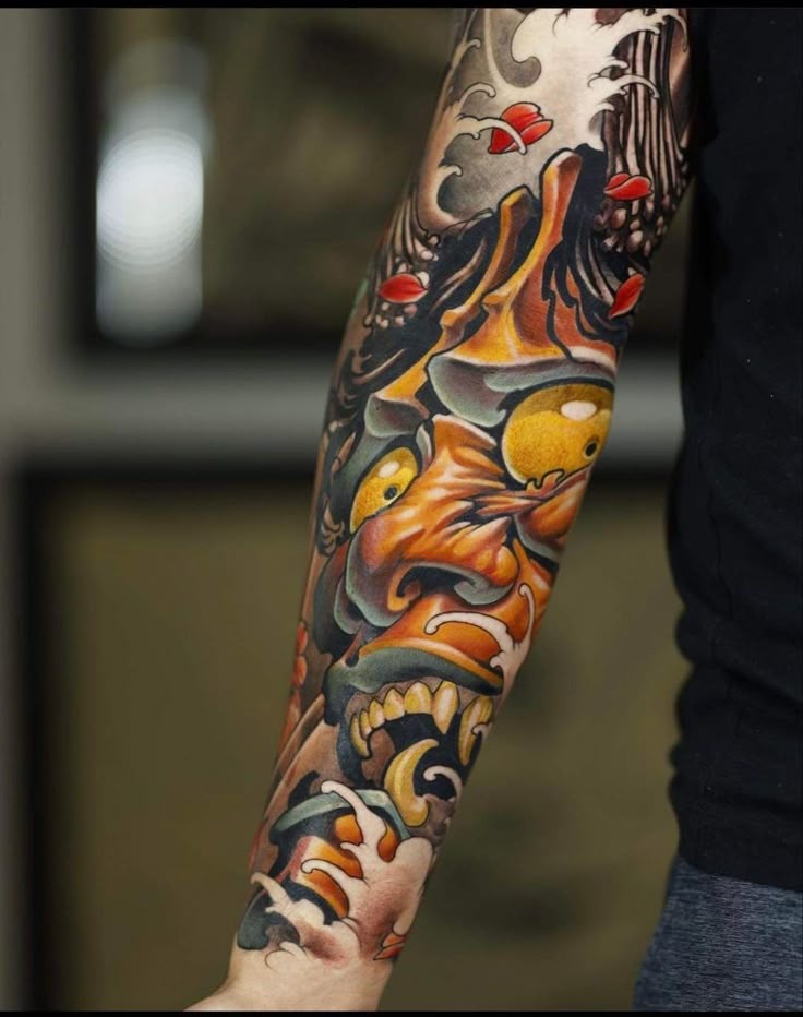 Wild Oni and Chaos Tattoo Tattoo Design