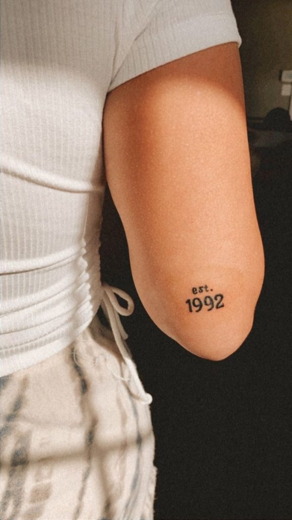 est. 1992 on the Elbow Tattoo Design