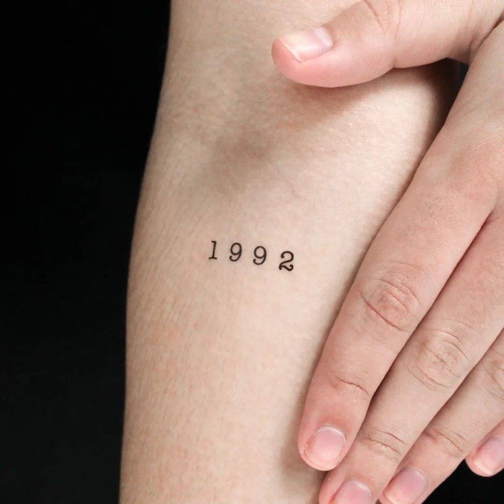 Minimalistic 1992 Design Tattoo Design