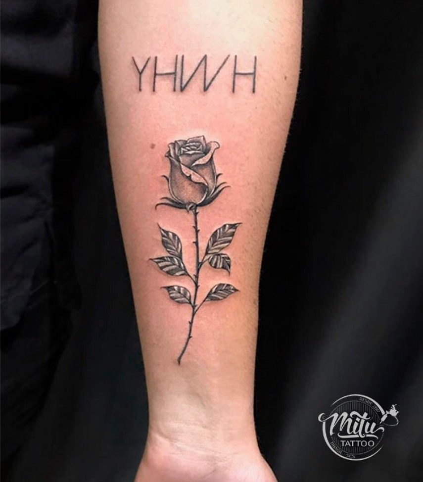 Floral Devotion Tattoo Design