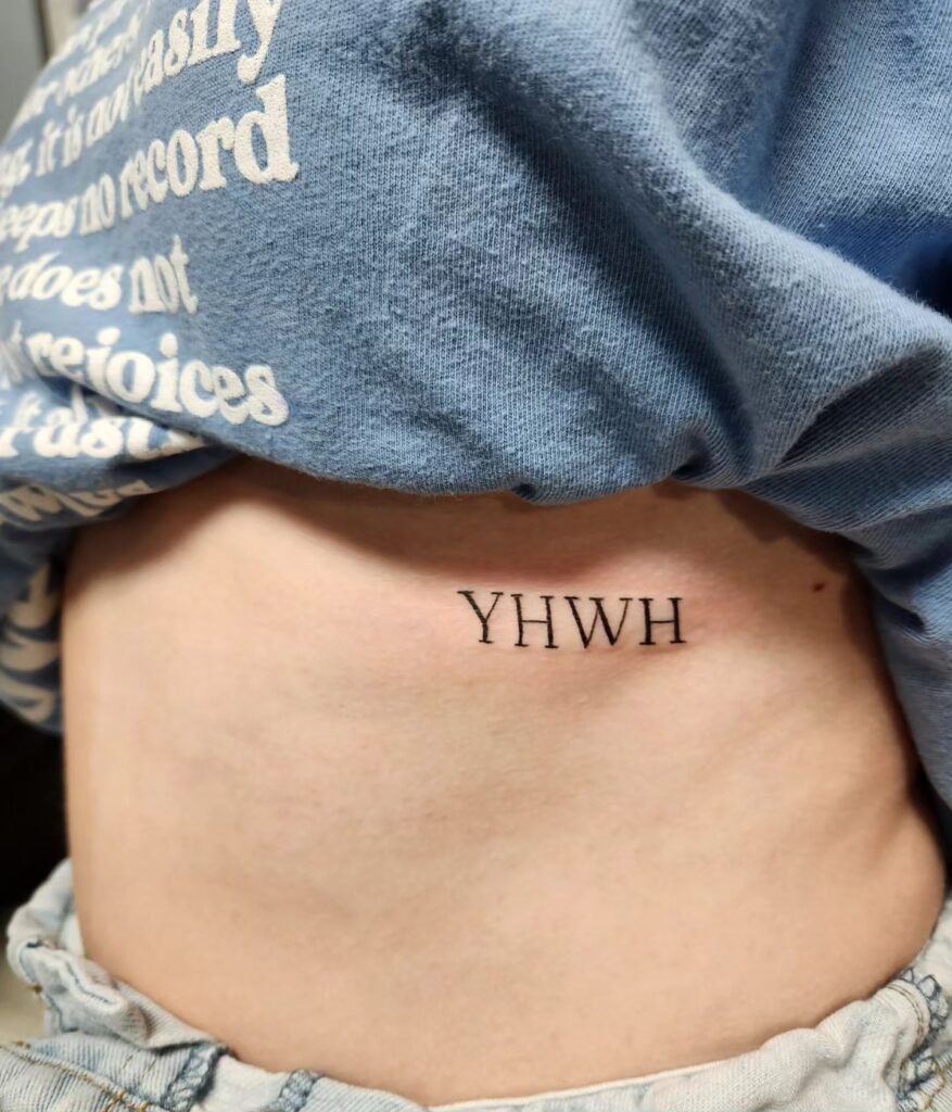 Minimalist YHWH Tattoo Ideas Tattoo Design