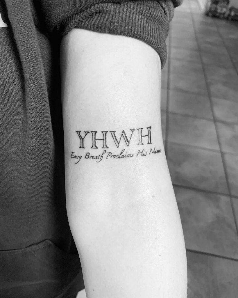 Vertical Devotion Tattoo Design