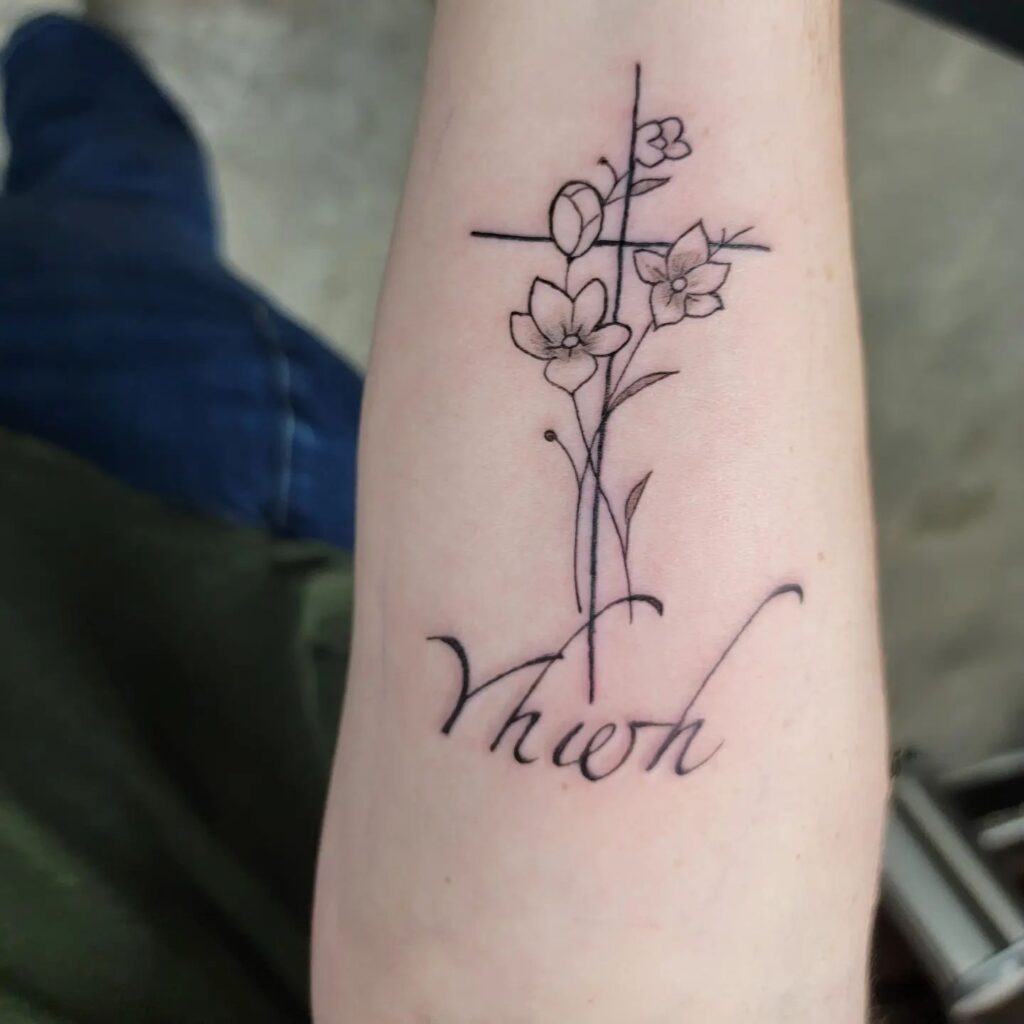 YHWH in Bold Simplicity Tattoo Design