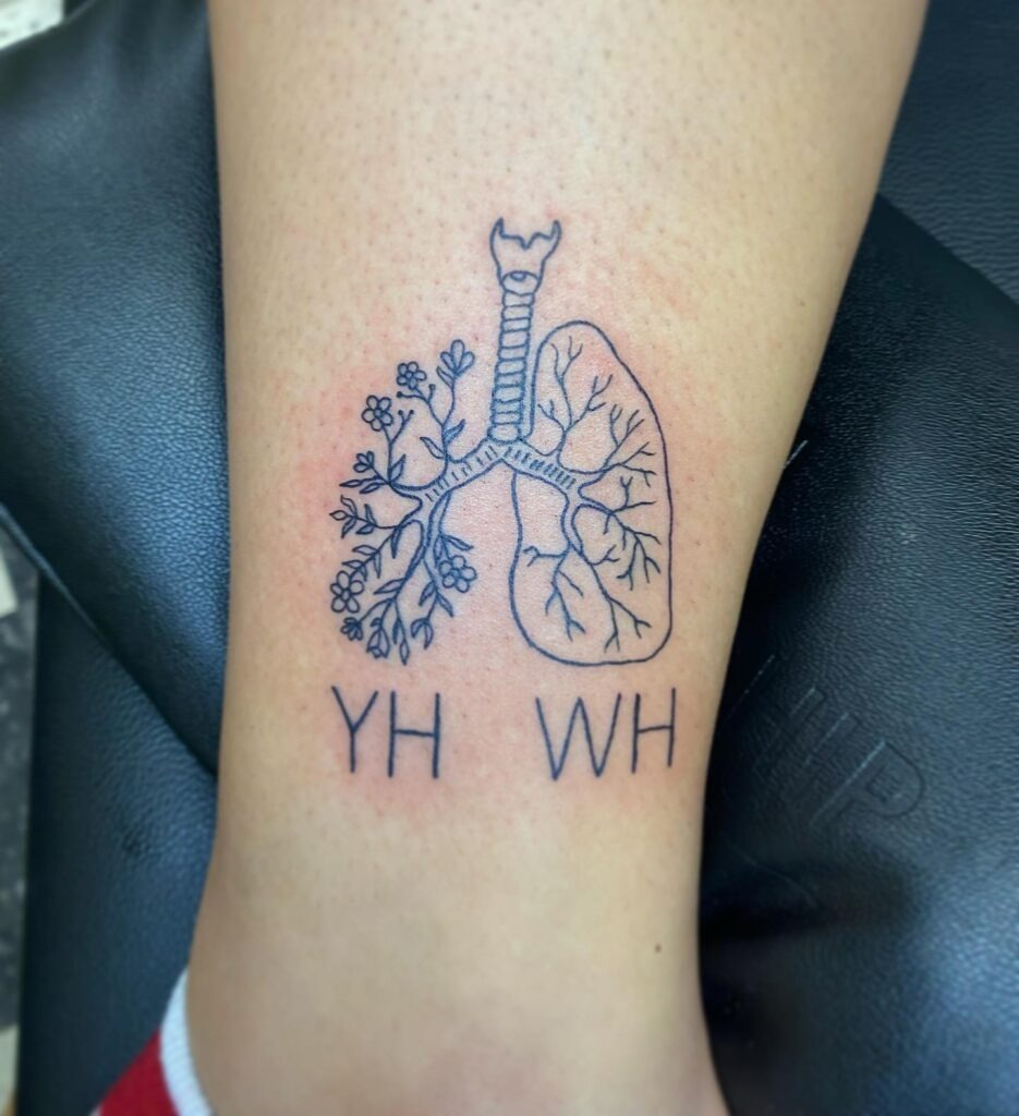 YHWH Lungs Tattoo Tattoo Design