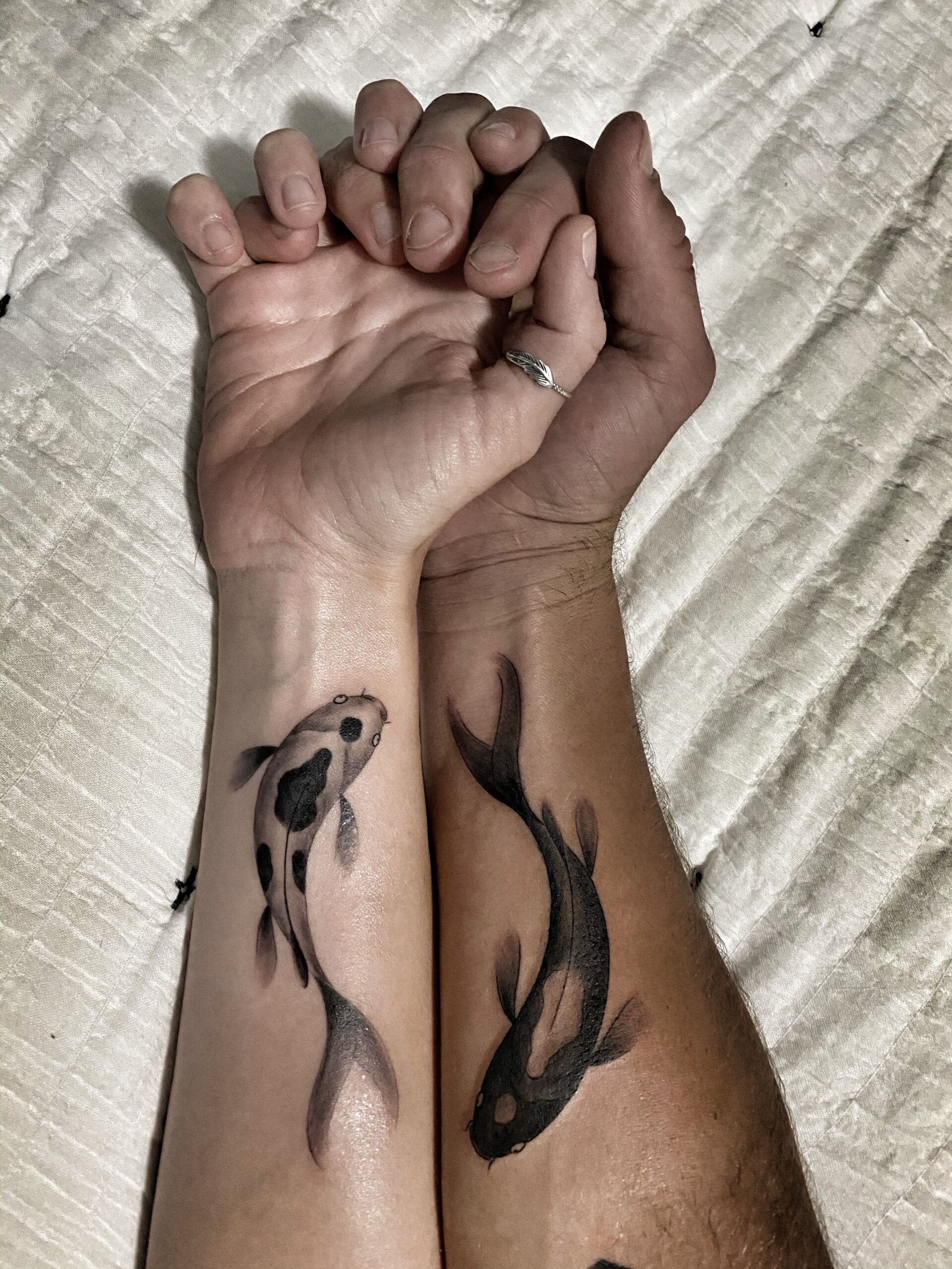 Black & White Yin-Yang Couples Tattoo Tattoo Design