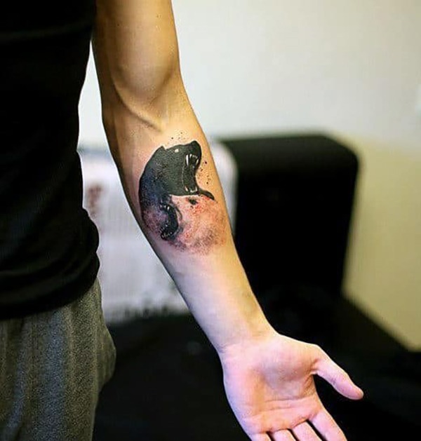 Polar Bear Yin-Yang Black & White Tattoo Tattoo Design