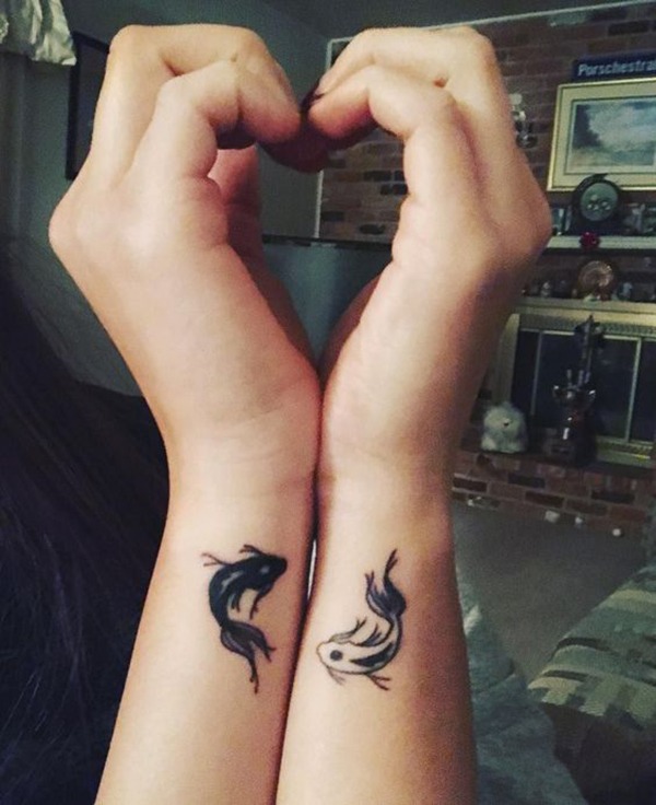 Small Yin-Yang Black & White Tattoo Tattoo Design