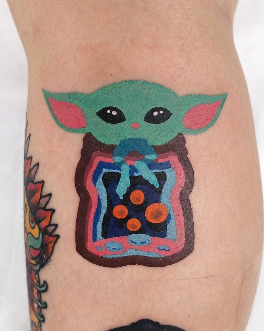 Peaceful Yoda in meditative pose tattoo Tattoo Design