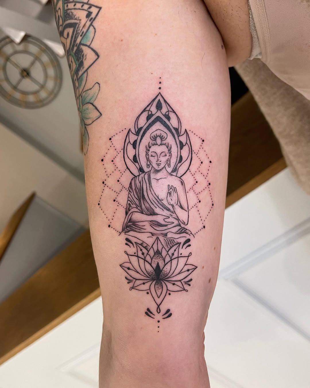 Colorful Ganesha tattoo symbolizing abundance Tattoo Design