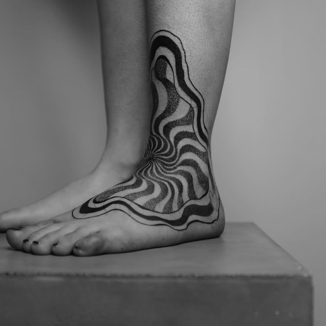 Elegant minimalist yoga pose tattoo on arm Tattoo Design