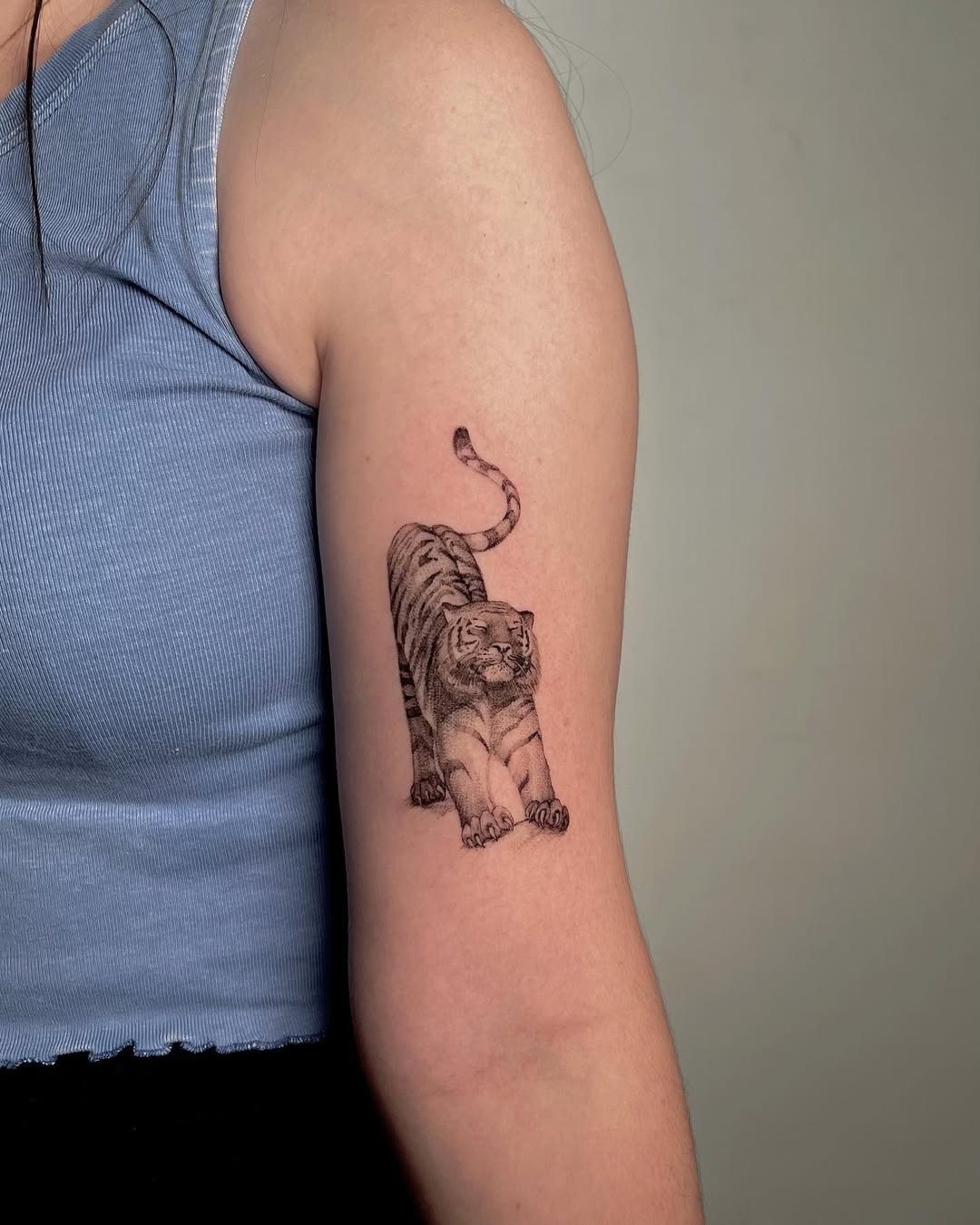 Elegant yoga-inspired tattoo on the back Tattoo Design