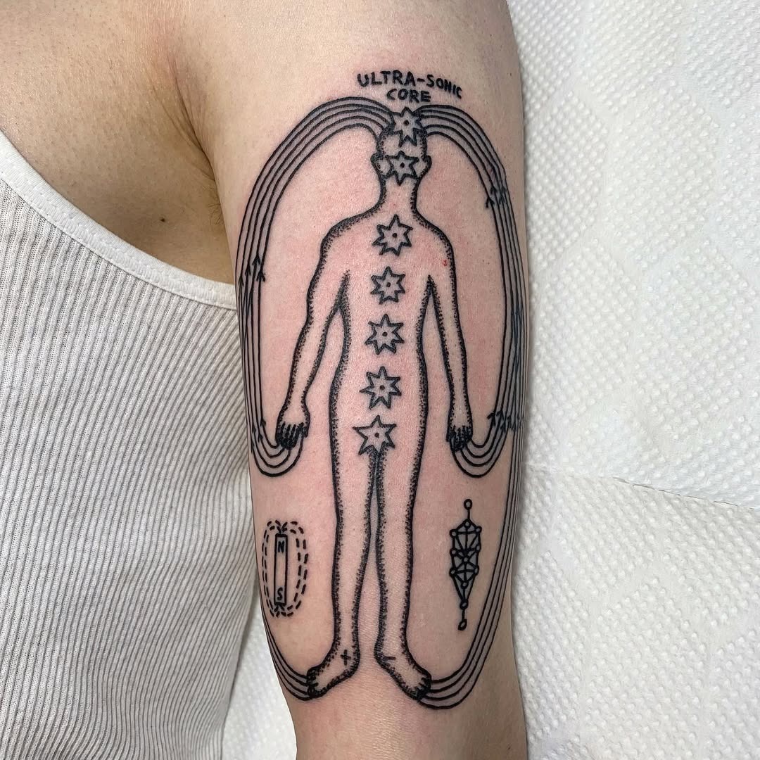Elegant yoga pose tattoo for body art lovers Tattoo Design