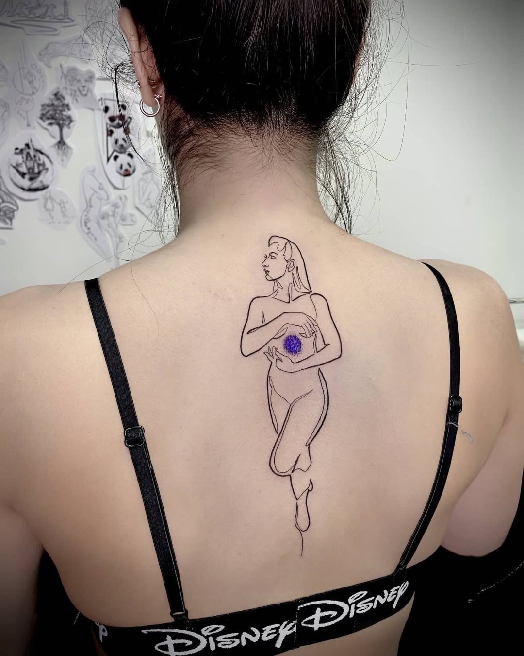 Fluid Ink Representation of Serenity and Strength Tattoo Design