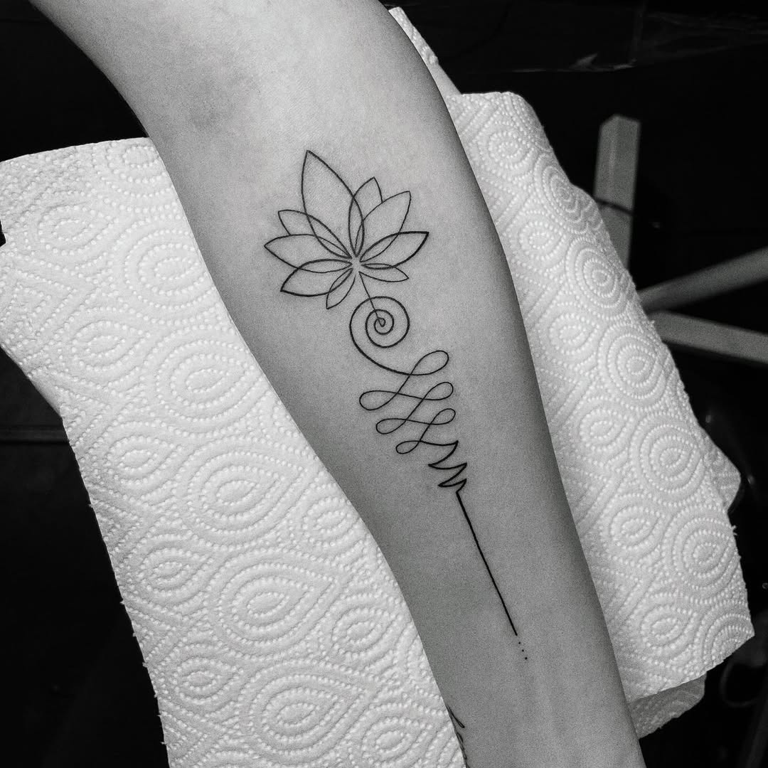 Intriguing skull-themed yoga tattoo design Tattoo Design