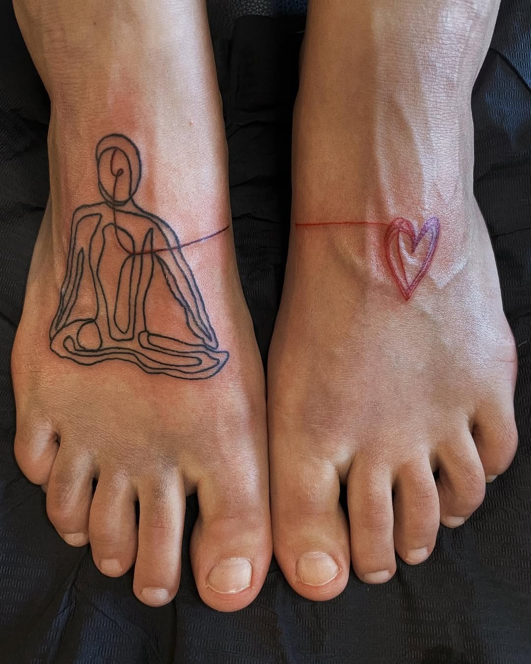 Meditation and love expressed through body art Tattoo Design
