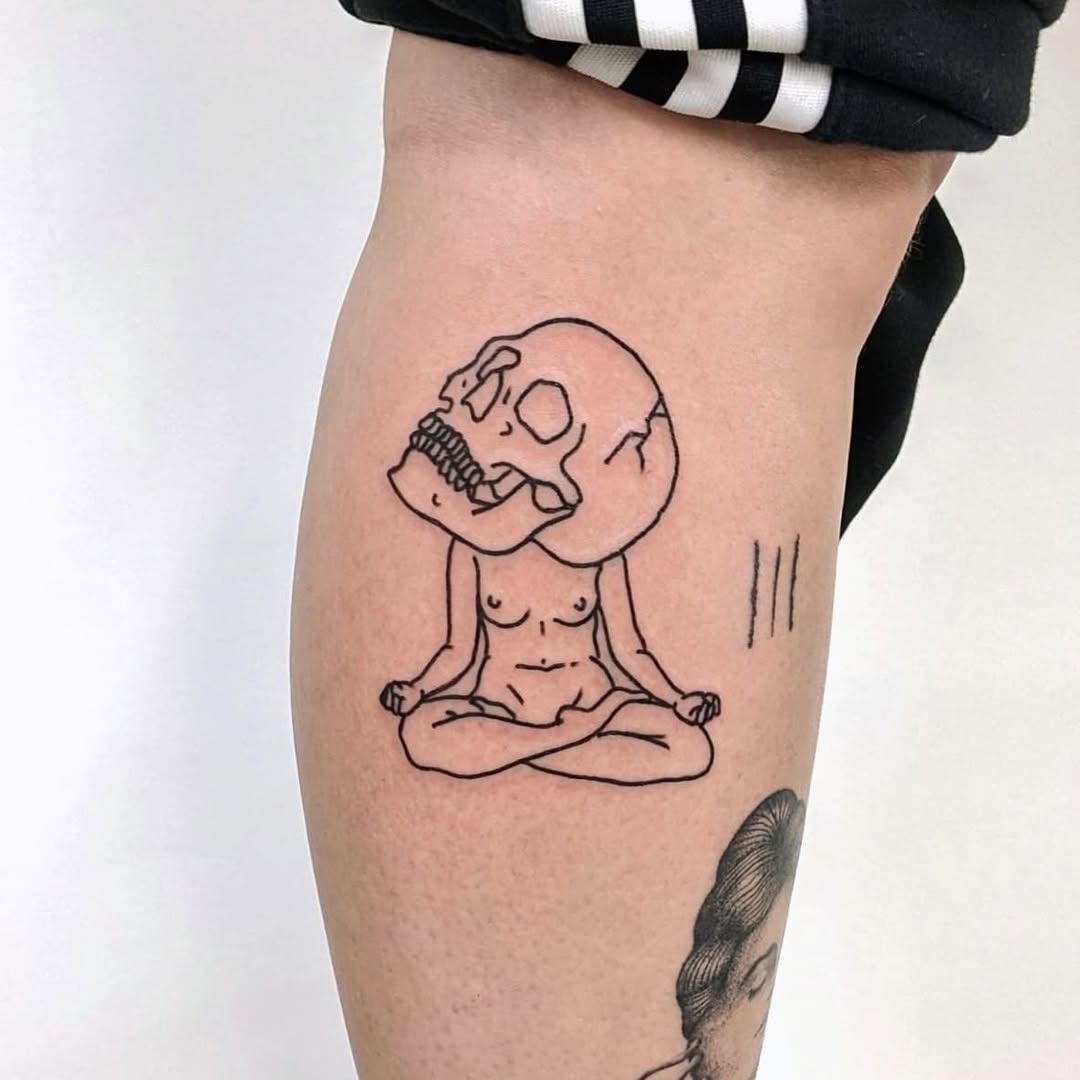 Minimalist tattoo embodying inner peace Tattoo Design