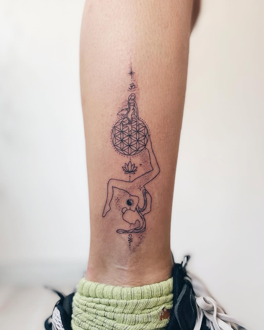 Stunning Minimalist Yoga Pose Tattoo Design Tattoo Design