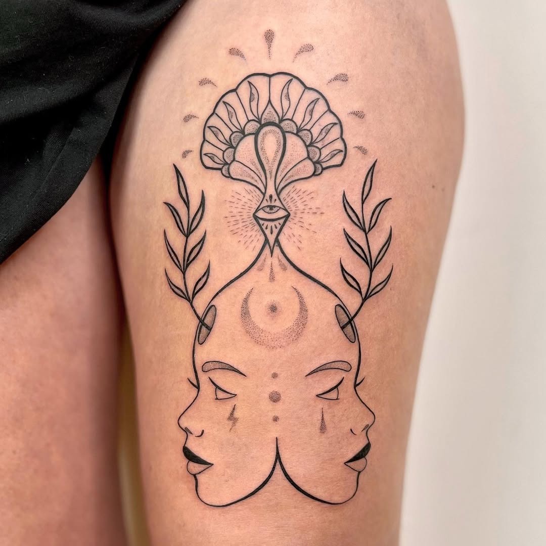 Stunning Spiral Tattoo Enhancing Yoga Flow Tattoo Design
