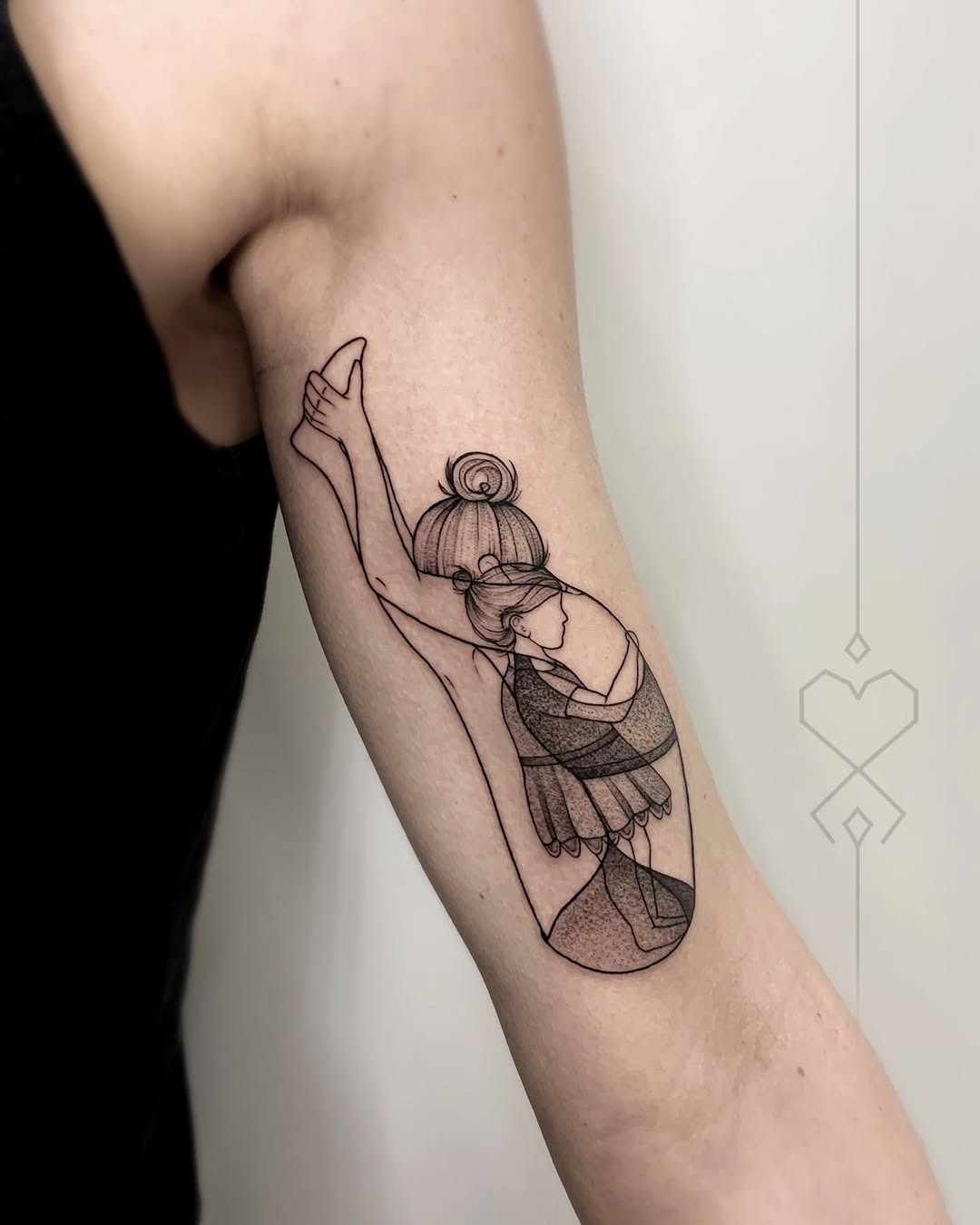 Unique mushroom-themed yoga tattoo inspiration Tattoo Design