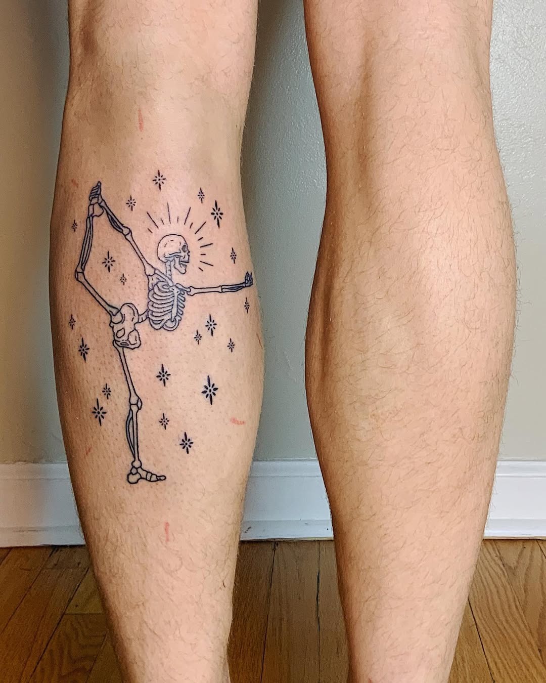 Unique skeleton yoga tattoo for artistic expression Tattoo Design