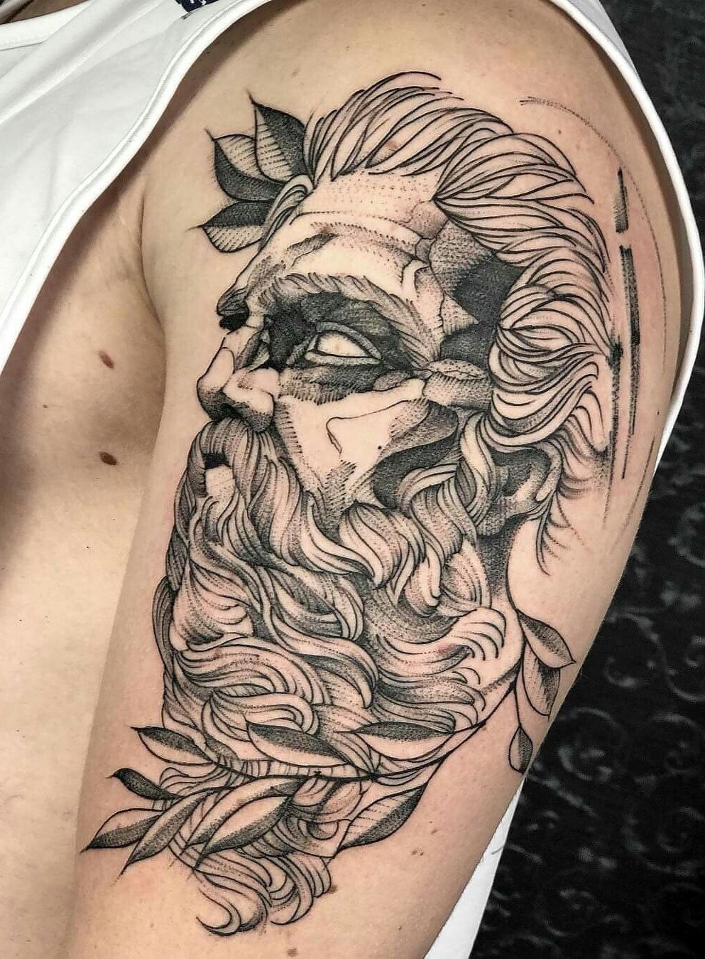 Abstract Flow Zeus Tattoo Tattoo Design