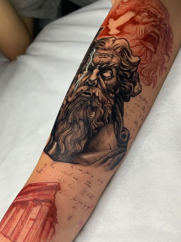 Compact Lightning Zeus Tattoo Tattoo Design