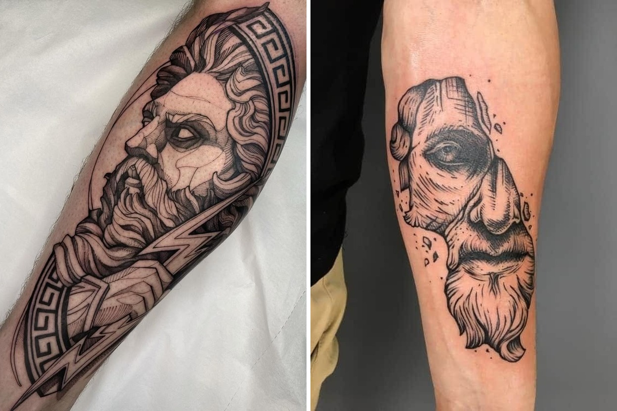 33+ Zeus Tattoo Ideas & Inspiration Featured Lookbook Collage
