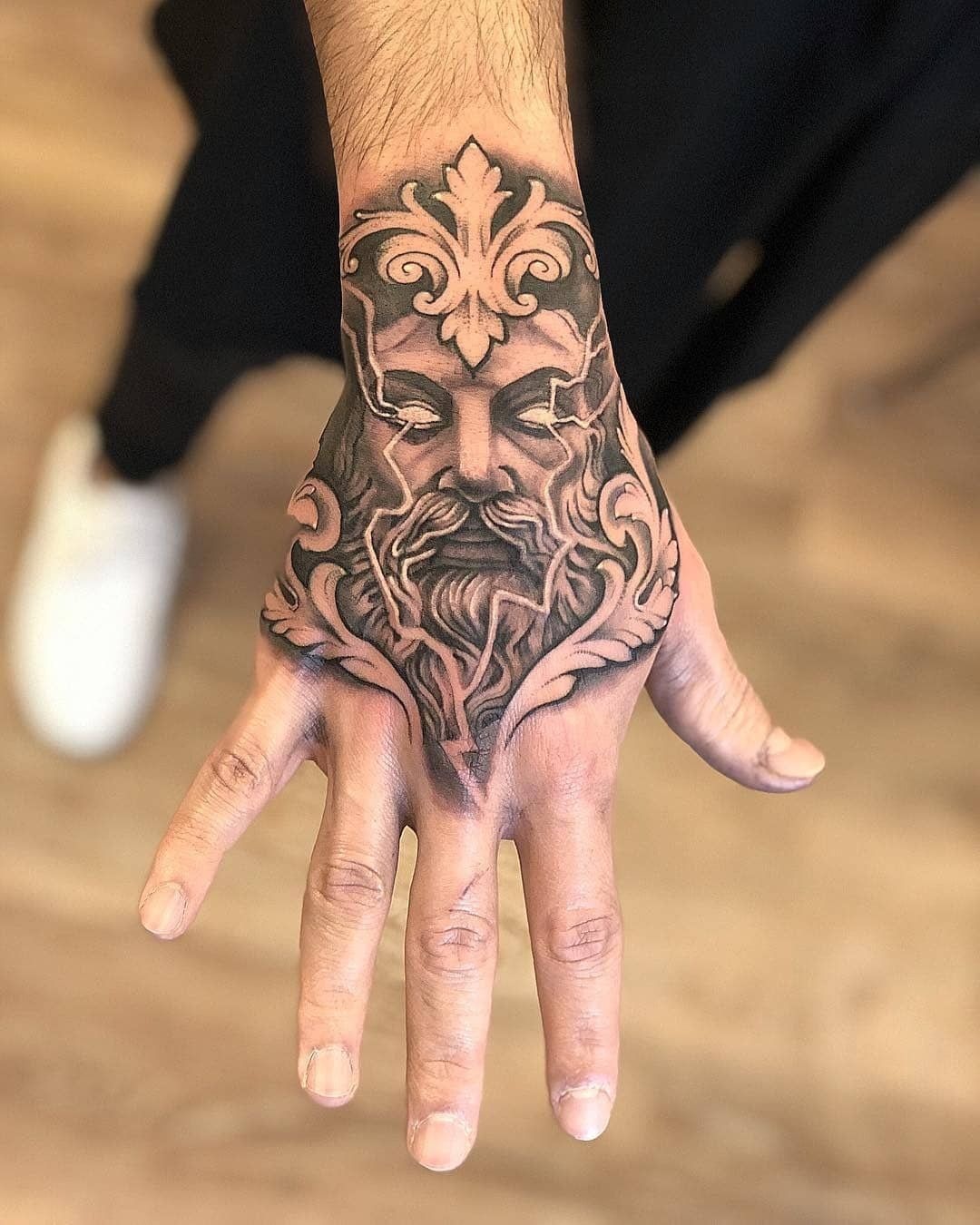Full-Body Realistic Zeus Tattoo Tattoo Design