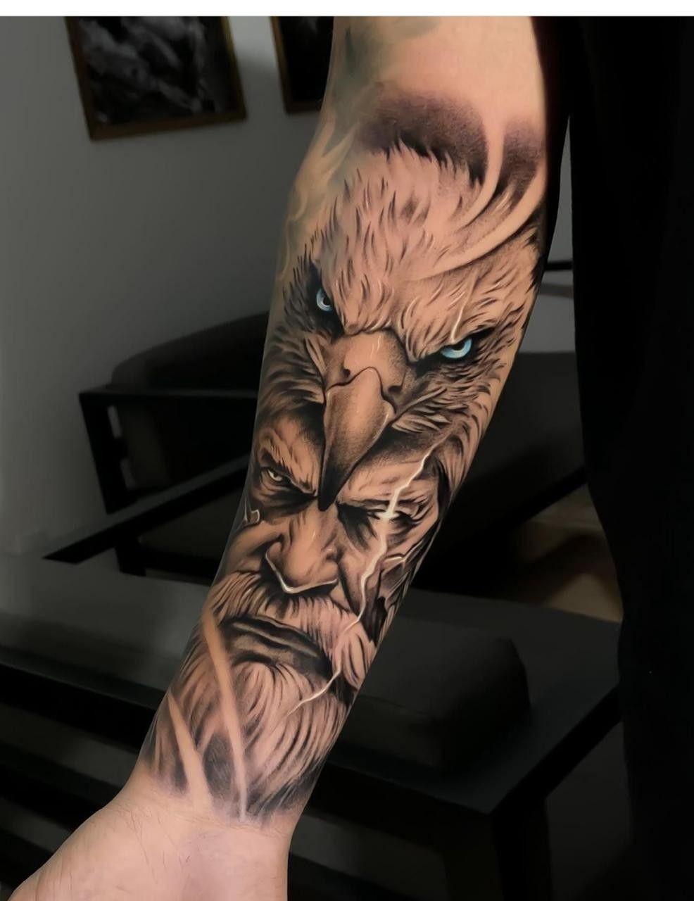 Full-Body Zeus in Olympus Tattoo Tattoo Design