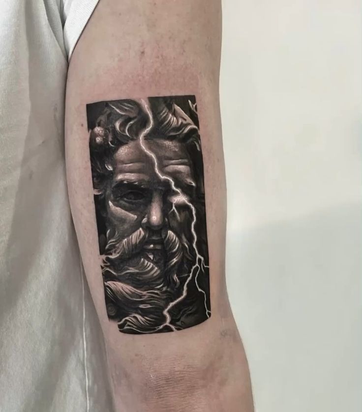 Geometric Abstract Zeus Tattoo Tattoo Design